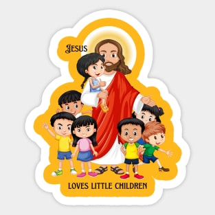 Jesus loves kids Sticker